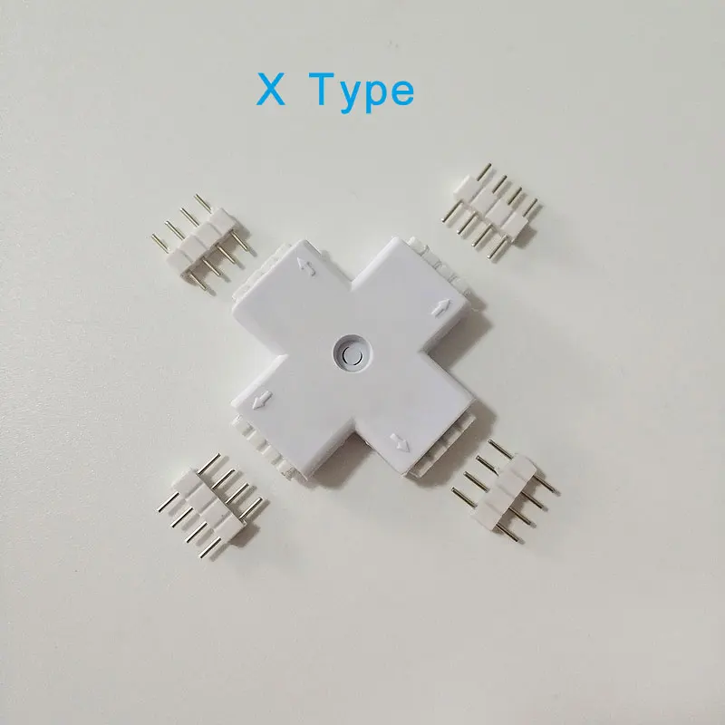 4Pin 5Pin светодиодный разъем с иглами L X T Форма Угловое соединение для RGB RGBW