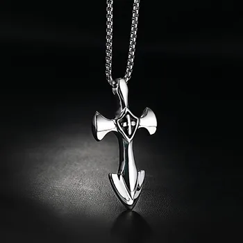 

Vnox Vintage Men's Necklace Pendant for Men Stainless Steel Cross 24" Chain
