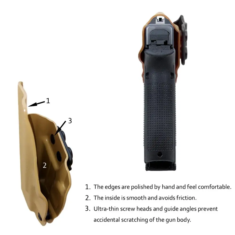 B.B.F Make IWB KYDEX кобура ручной работы на заказ подходит: Glock 17 22 31 кобуры Внутри
