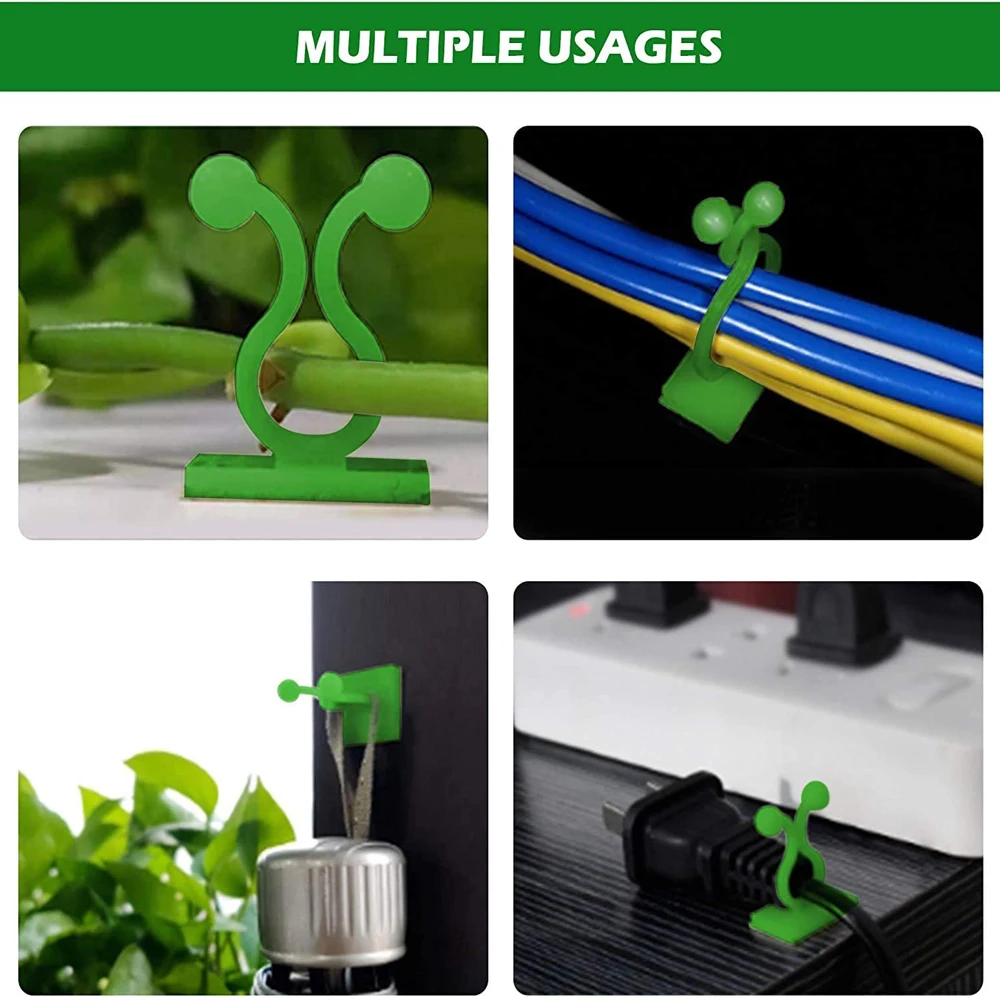 Plant Climbing Wall Self-Adhesive Hook Fixture Clips Invisible Rattan Clamp Fixture Wall Sticky Hook Plant Support 30/50PCS plant clips plastic plant clips plant adhesive hooks plant wall hooks