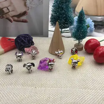 

High Quality Original 925 Sterling Silver Disy Cartoon Animal Charm Beads with Original Engraving Suitable for DIY Bracelets