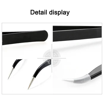 

Stainless Steel Anti-Static Tweezers for Nail Art Accessories J9