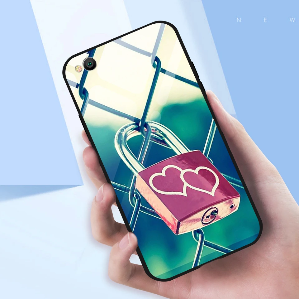 Для Xiaomi Redmi S2/Y2 ударопрочный чехол для телефона из закаленного стекла для Redmi Go полная защита Мягкий силиконовый Край Твердые чехлы