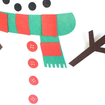 

Creative DIY Felt Christmas Snowman Game Set Detachable Ornament Decoration Gift