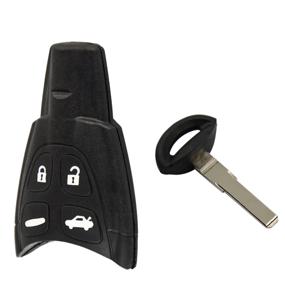 OkeyTech 4 кнопки дистанционного ключа автомобиля оболочки для SAAB 93 95 9-3 9-5 WF 2003-2007 авто ключ аксессуары с Uncut Blade Swiches - Цвет: shell and blade 03A