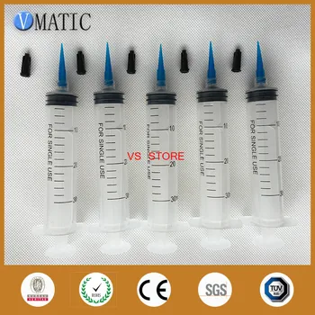 

High Quality Non Sterilized 6 Pcs Liquid Syringes 30ml/cc 22 Gauge With Glue Dispensing Needle Tips & Syringe Caps/Stopper