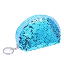 Для женщин кошелек модное платье с блестками и брелок молния сумка, кошельки для монет ПВХ муфта леди лазерный кошелек