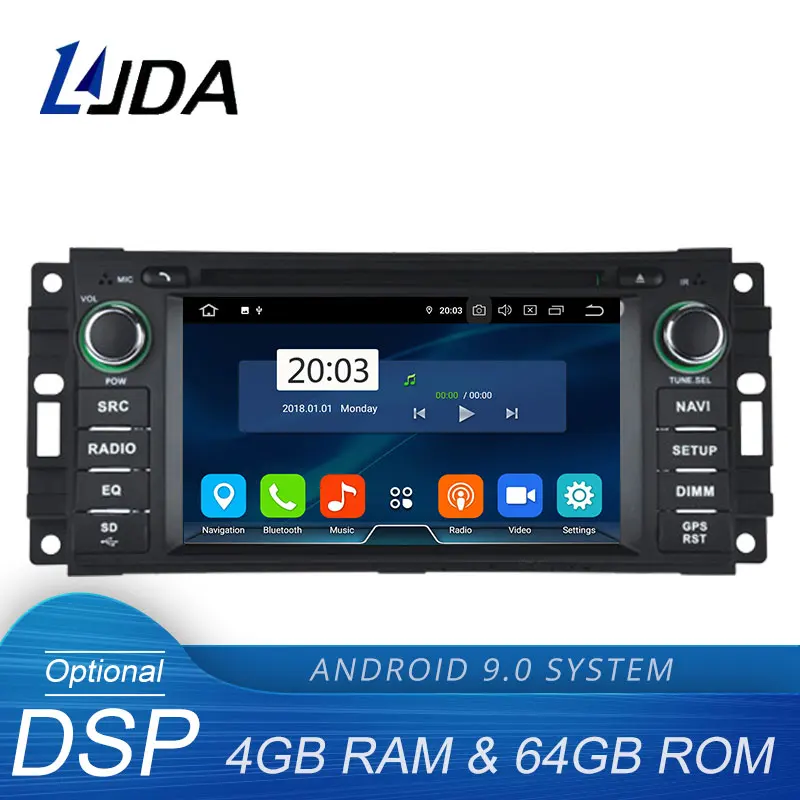 LJDA Android 9,0 автомобильный Радио Мультимедиа DVD gps для Dodge ram 1500 Chrysler Sebring Jeep Compass Commander Grand Cherokee Wrangler