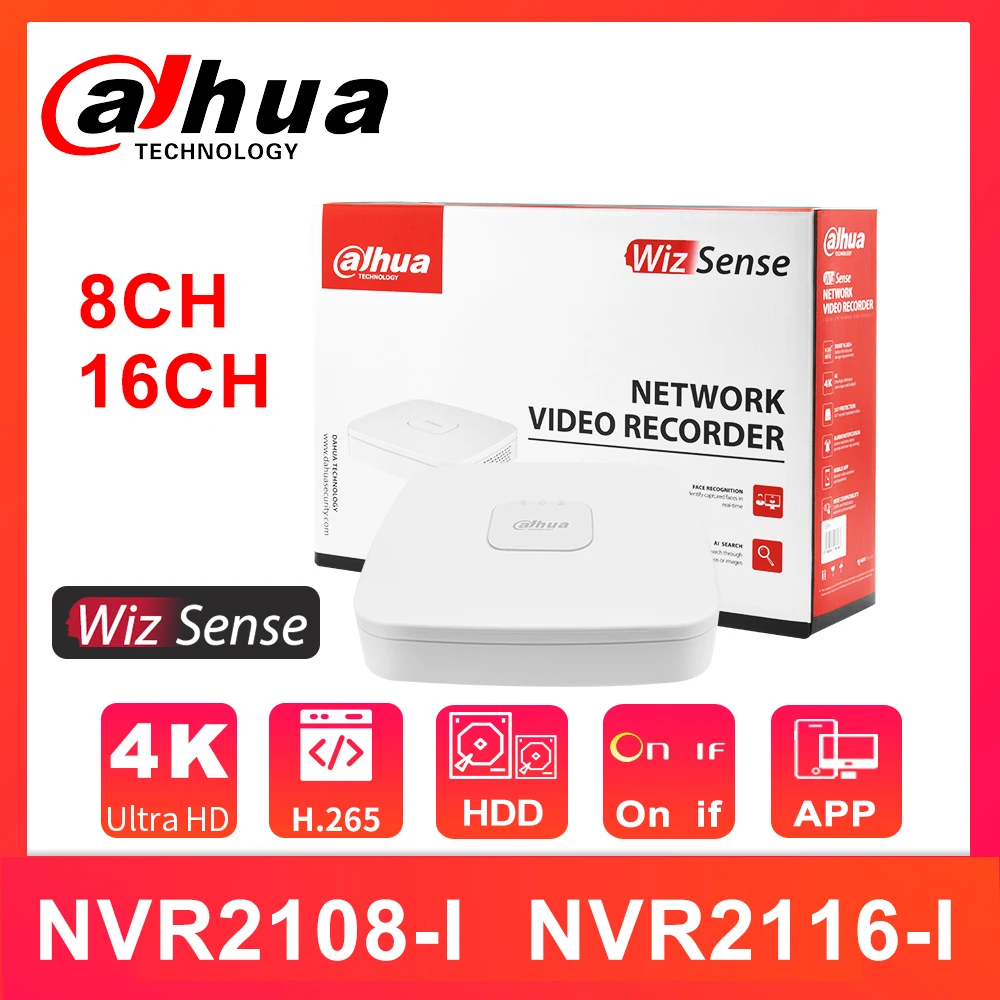 Система видеонаблюдения Dahua NVR NVR2108-I 8-канальный 16 каналов 4K NVR2116-I NVR2108-4KS2 |