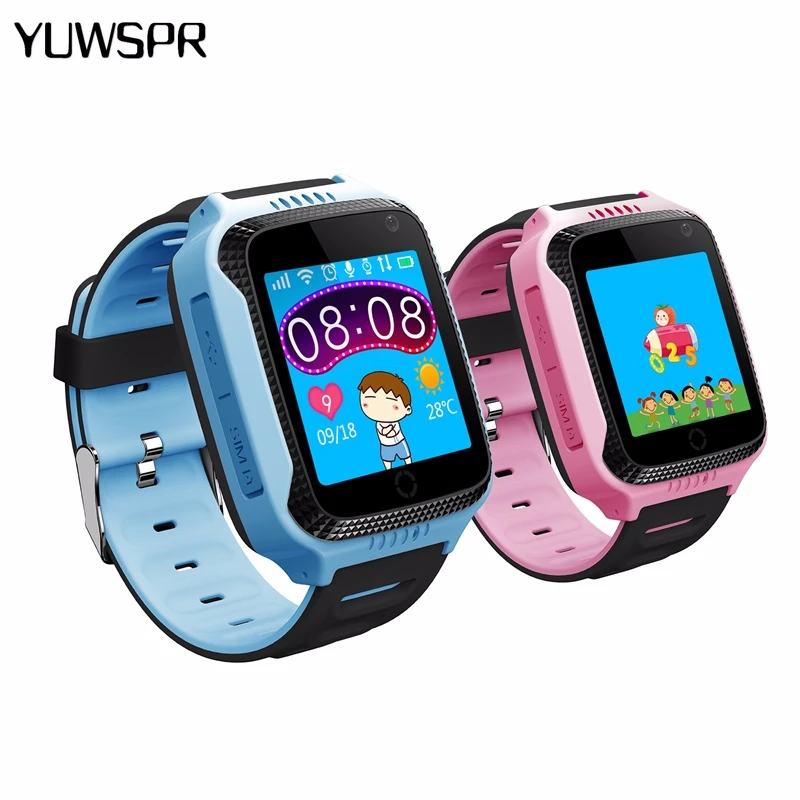 Kids Tracker Watch Q528 Y21 Flashlight Camera Touch Screen SOS Call GPS Location Tracking Baby Wristwatches Clock Q529 afbeelding