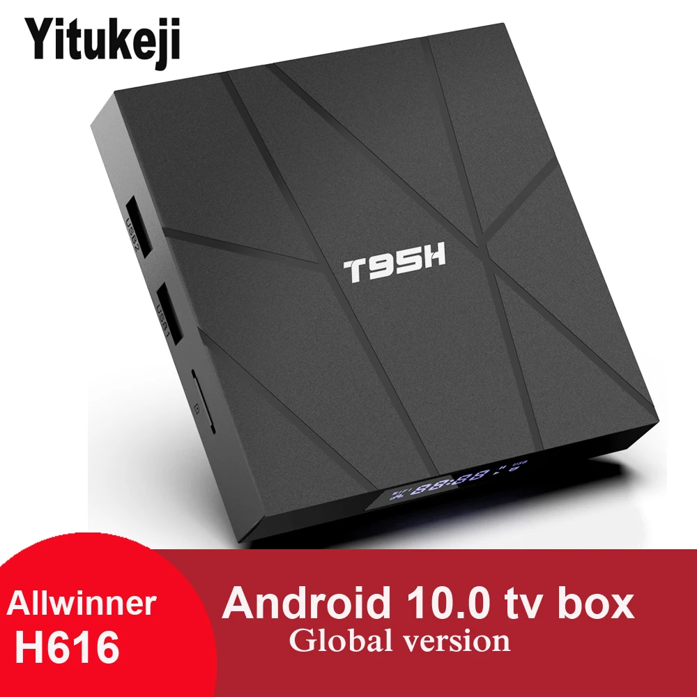 Yitukeji T95H Смарт Android 10 0 ТВ коробка Allwinner H616 Оперативная память 4 Гб Встроенная 32GB/64GB 2