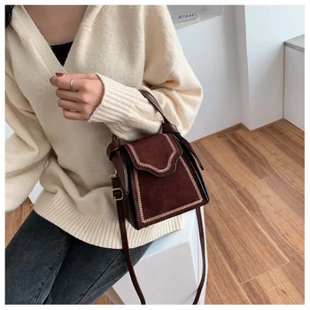 

Women's Bags Fashion Scrub Handbag Small Round Crossbody Bags For Women Shoulder Bags High Quality Woman Bag