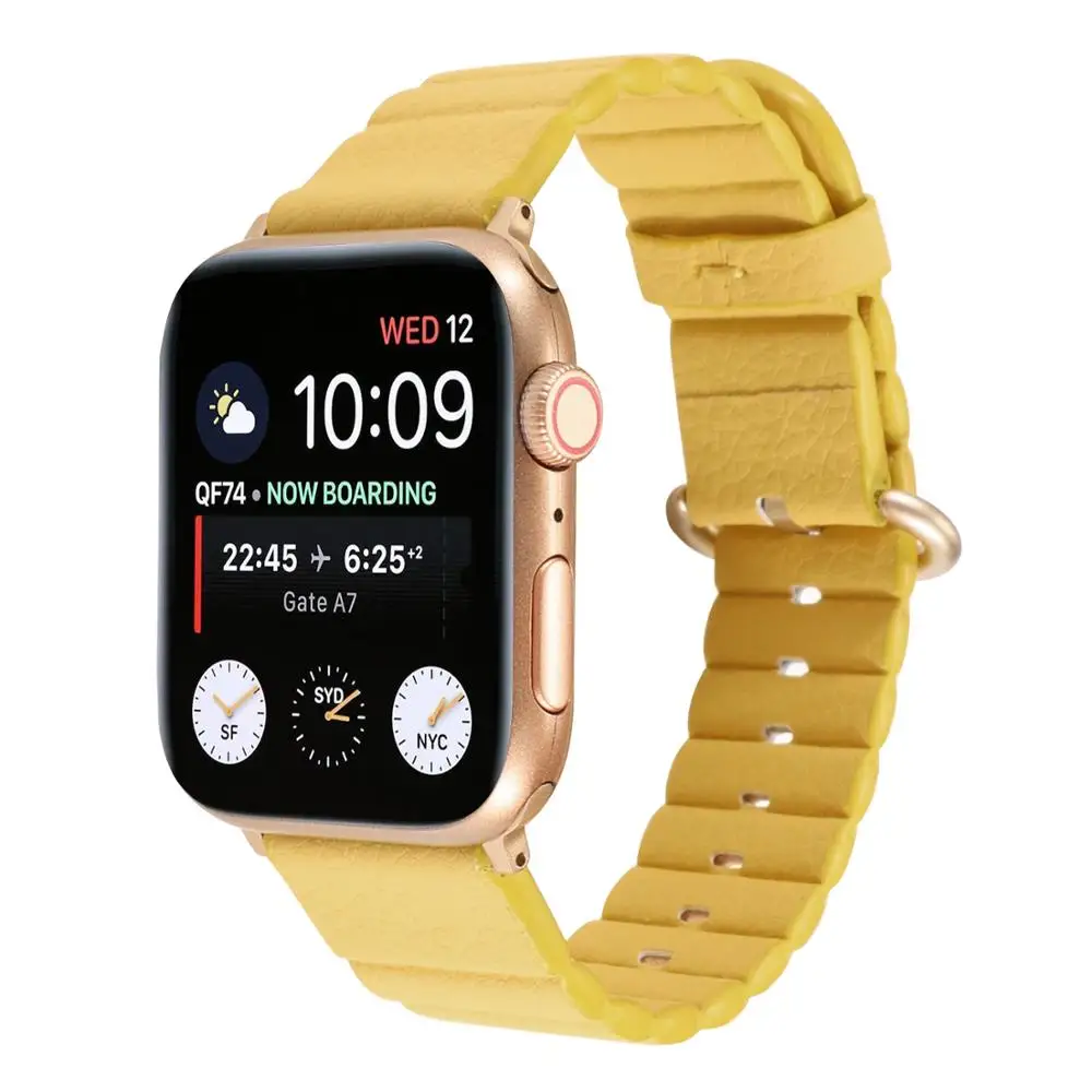 Ремешок для Apple Watch 38 мм 42 iWatch 4 5 полоса 44 40 спортивный кожаный браслет correa watch 3 2 1