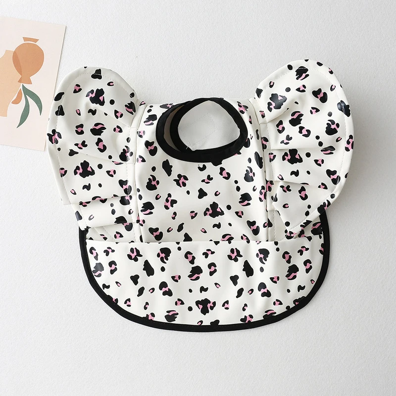 Baby Accessories luxury	 Baby Bibs INS Nordic Style Angel Feed Pocket Burp Girl Boy Infant Meals Bib Waterproof Easy Clean Cute Elephant Bibs Soft PU accessoriesbaby eating  Baby Accessories