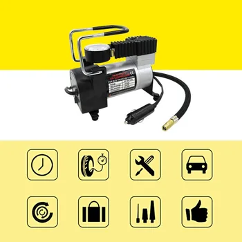 

New 100PSI Super Flow DC 12V Metal Air Compressor Tyre Inflator Car Air Pump Vehicle Pump Electric Pressure Gauge Drop Shipping