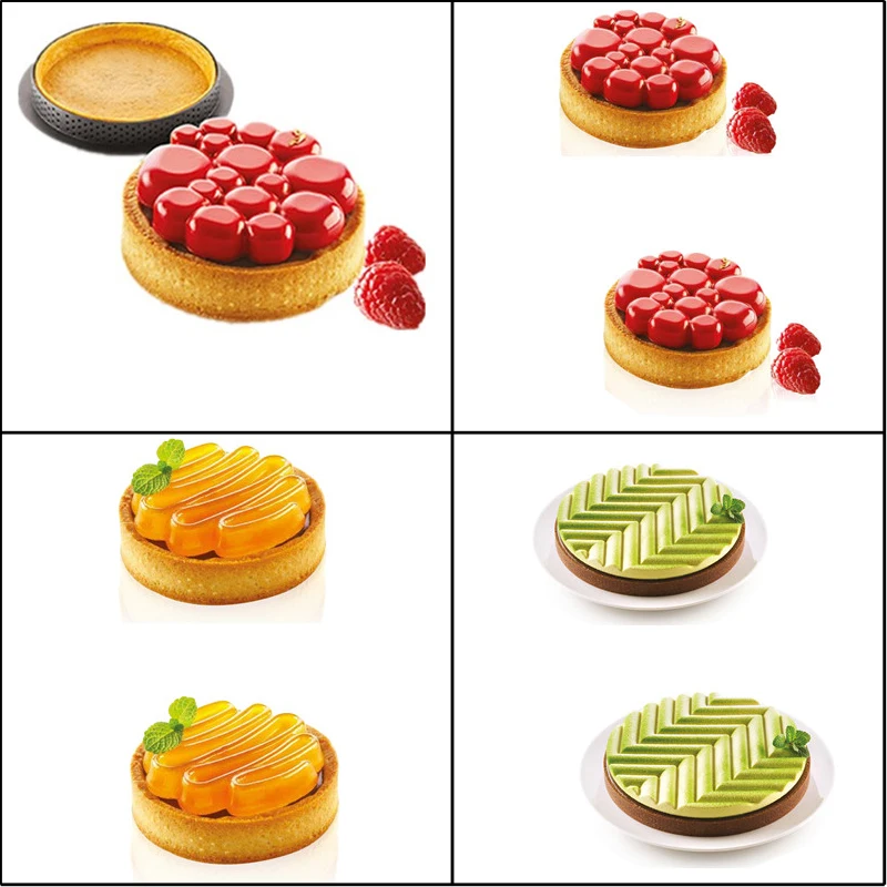 New Combination Tart Cake Mold DIY Multiple Shapes Chocolate Mousse Dessert Silicone Mould Pastry Decoration Baking Modle