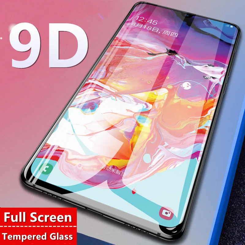 

9D Tempered Glass For Samsung Galaxy A50 A30 A70 S10E full Screen Protector Glass For Samsung A20 A20E A40 A80 A60 A10 Glass