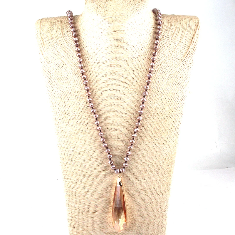 Бесплатная доставка модное длинное ожерелье с подвеской в виде кристалла|long pendant