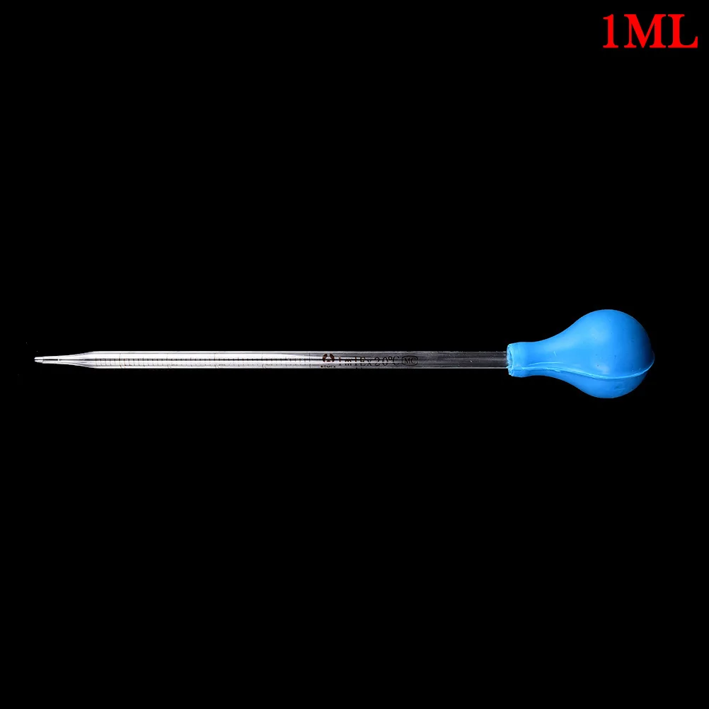 Hot Sale Clear Glass Experiment Medical Pipette With blue Rubber Cap Dropper Transfer Pipette Laboratory Supplies