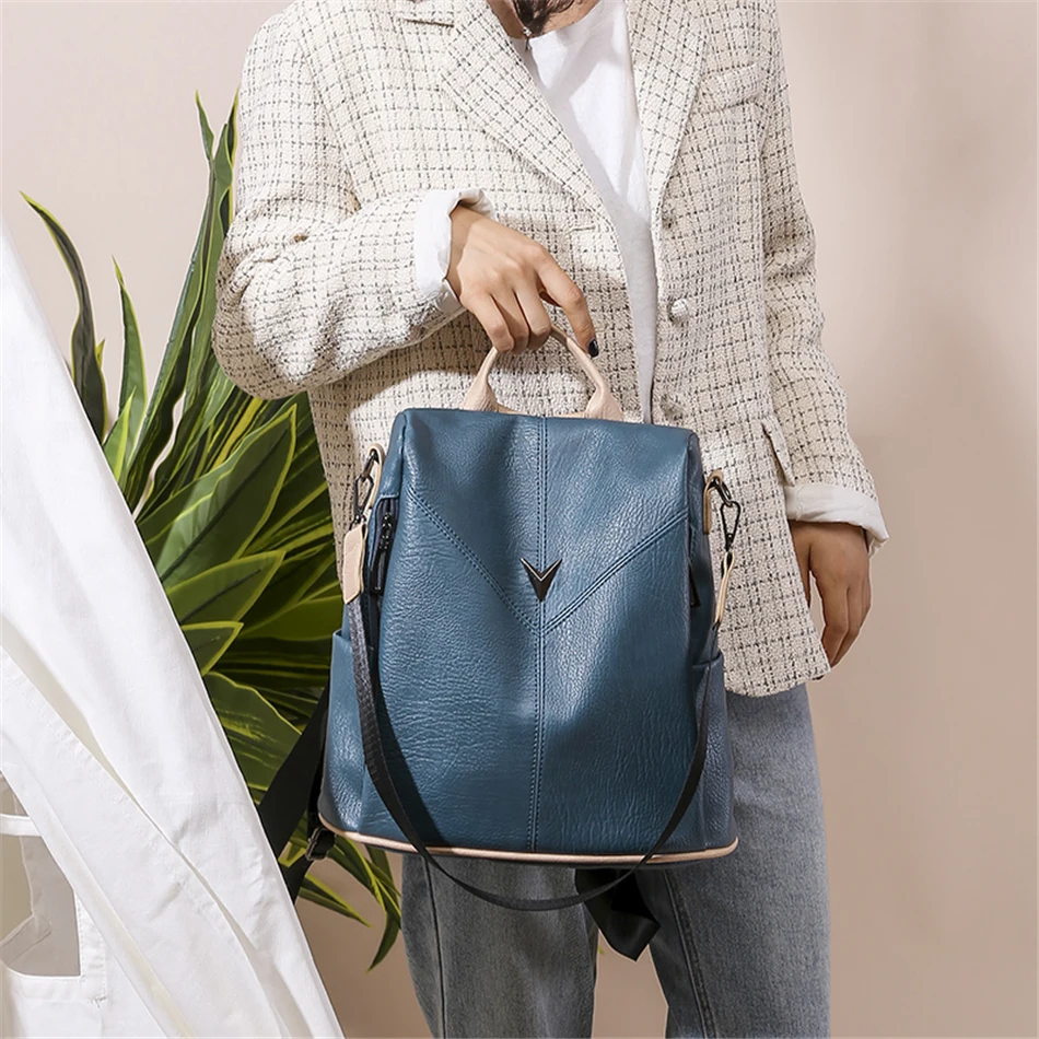 Элегантные женские рюкзаки с защитой от кражи Mochila Feminina, повседневные школьные сумки через плечо для женщин, водонепроницаемый рюкзак для путешествий
