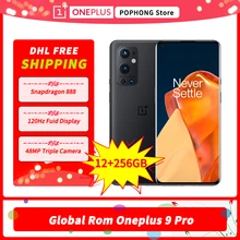 DHL Free Global Firmware Oneplus 9 Pro 5G Mobile Phone 12GB 256GB 6.7 inch 2k AMOLED Snapdragon 888 Octa Core 65W Flash Charge