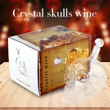 Вино череп графин кристалл голова стекло череп бутылка магический графин вин cristal красное вино vinho Pourer стекло графин ручной работы
