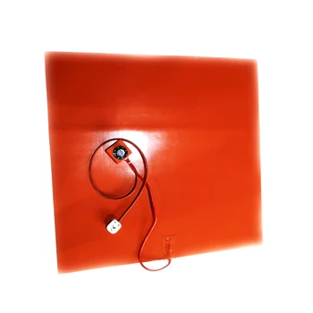 

120V 1000W 800*800*1.5mm Silicone Heater for 3D Printer dial thermostat on wire 1000mm lead wire