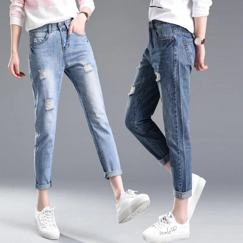 Jeans woman Plus Size Nine Stretch Jeans Women 2020 Summer
