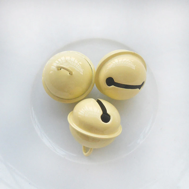 YELLOW C-20PCS 22 мм Рождественский колокольчик цветной железный металлический Джингл украшение в виде колокольчиков кулоны для животных Ключ DIY ремесла аксессуары ручной работы - Цвет: YELLOW