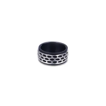 

European and American hipster retro titanium steel men's ring punk style rock stage ring pundi accessories