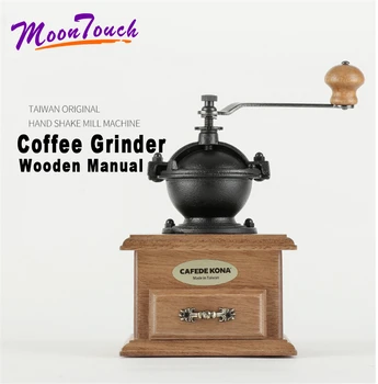 

Classical Wooden Manual Coffee Grinder Hand Stainless Steel Retro Coffee Spice Mini Burr Mill With High-quality Ceramic Millston