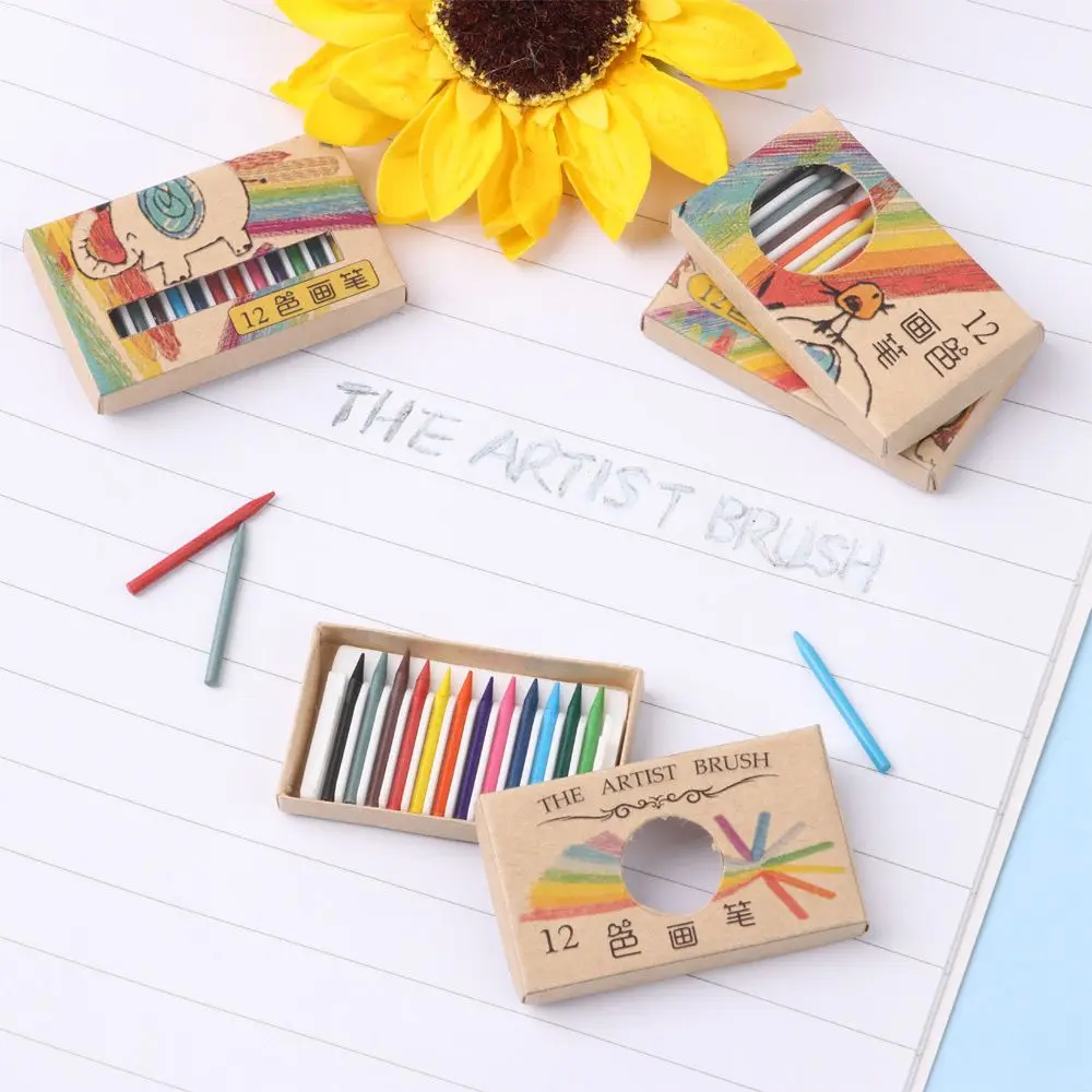 Doll Colorful Crayon Color Pencil Dolls Accessories Mini Painting Tools Dollhouse Decoration Scene Model 1 Set 8/12/13 Colours doll accessories plush doll accessories
