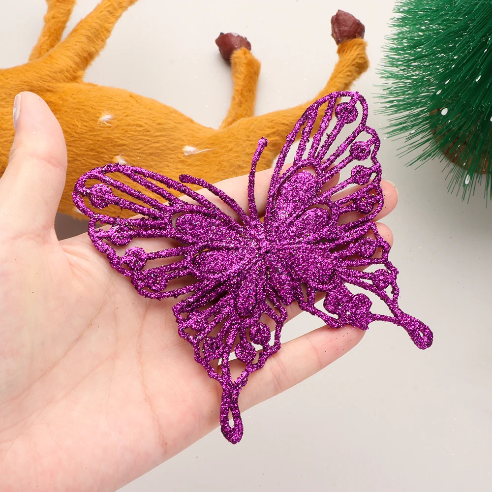 Net Craft Farfalle Decorative In Organza Con Glitter E Strass - 3D Per Matrimoni E Decorazioni Fai Da Te - 3