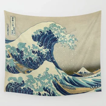 

The Great Wave Off Kanagawa Wall Tapestry Wall Decor Coverlet Blanket Sheet Throw Table Cloth Comfort Tapestries