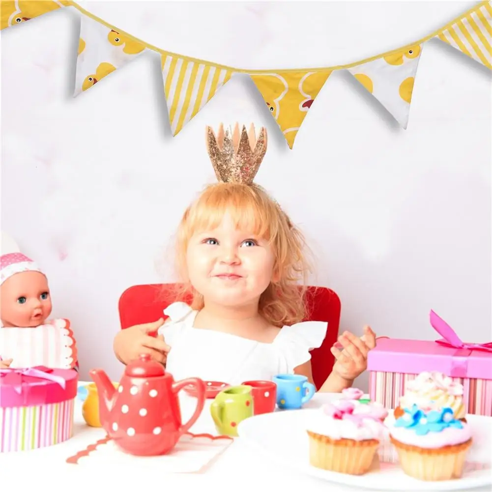 

3M 12PCS Triangle Color Bunting Hanging Flag Children Room Tent Birthday Party Studio Layout Home Decoration