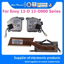 Ноутбук Охлаждающий радиатор процессор GPU вентилятор в сборе для hp Envy 13-d 13-d000 13-d040wm d044tu серии 829296-001 829314-001