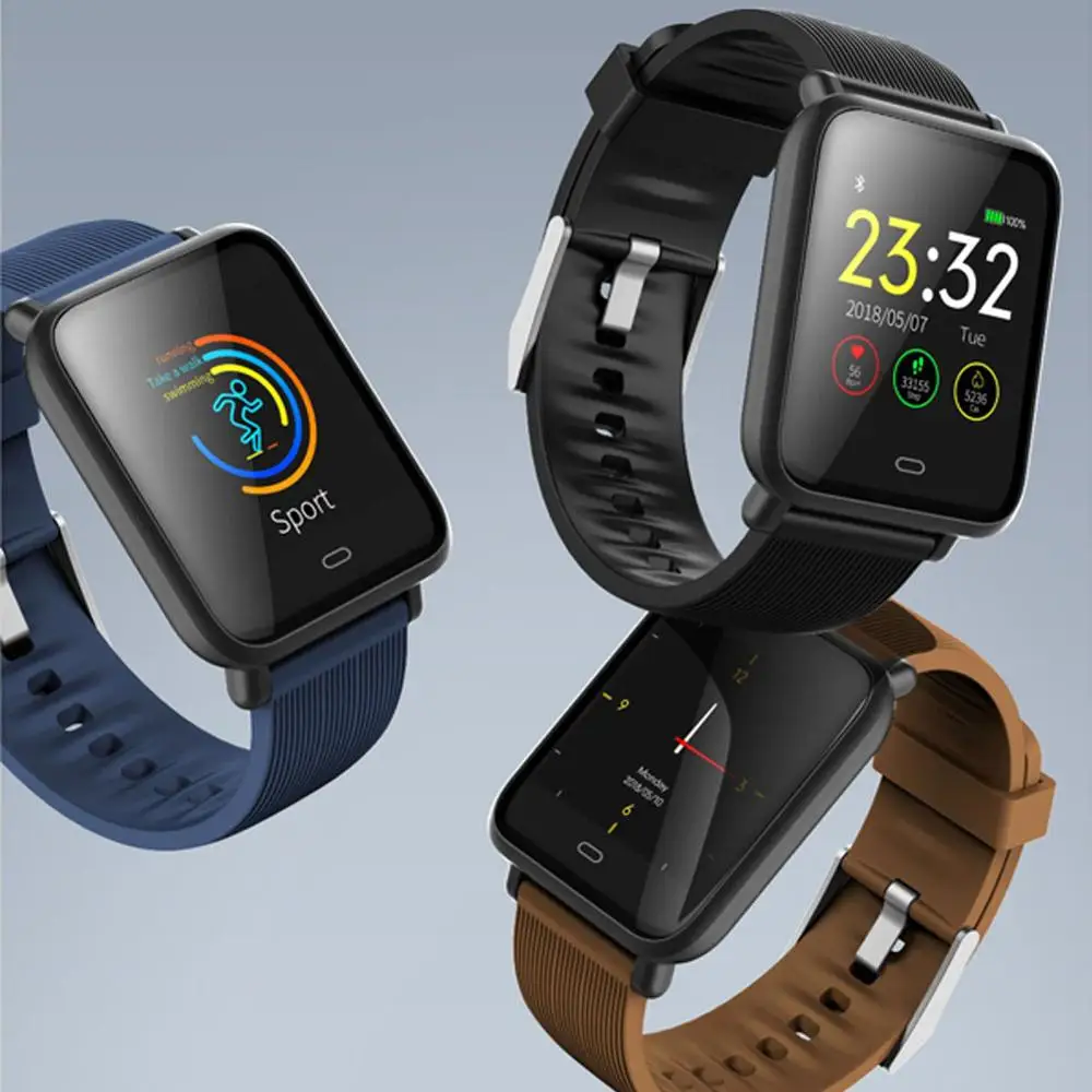 Q9 Smartwatch IPX67 Waterproof Sports For Android IOS With Heart Rate Monitor Blood Pressure Functions Smart Watch