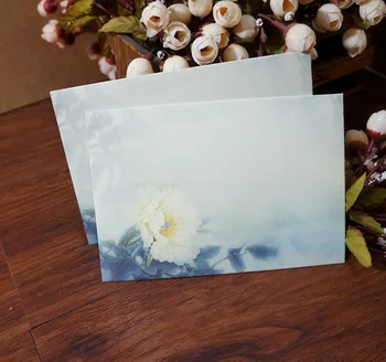 

High-end envelope Chinese wind retro envelope under the moon peony 10pcs/lot.