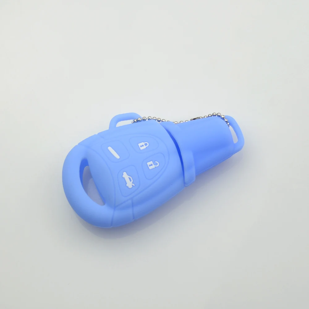 Keyforkesscustodia protettiva per custodia in Silicone per auto a 4 pulsanti in gomma per SAAB 93 95 9-3 9-5 sostituzione della copertura del telecomando Fob Shell rosa rosso - Hf06fda4d7f7943da910a663faddc86a0X