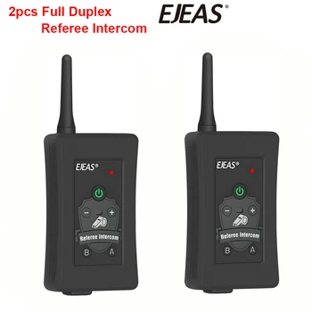 

2pcs 2019 Latest EJEAS Football Soccer Referee BT Motorcycle Bluetooth Intercom Full Duplex Referee Headset w/FM