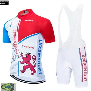 

2020 TEAM Luxenbourg Cycling Jersey Bike Short Set 20D MTB Ropa Ciclismo Mens Cycling Wear Quick Dry Bicycling Maillot Culotte