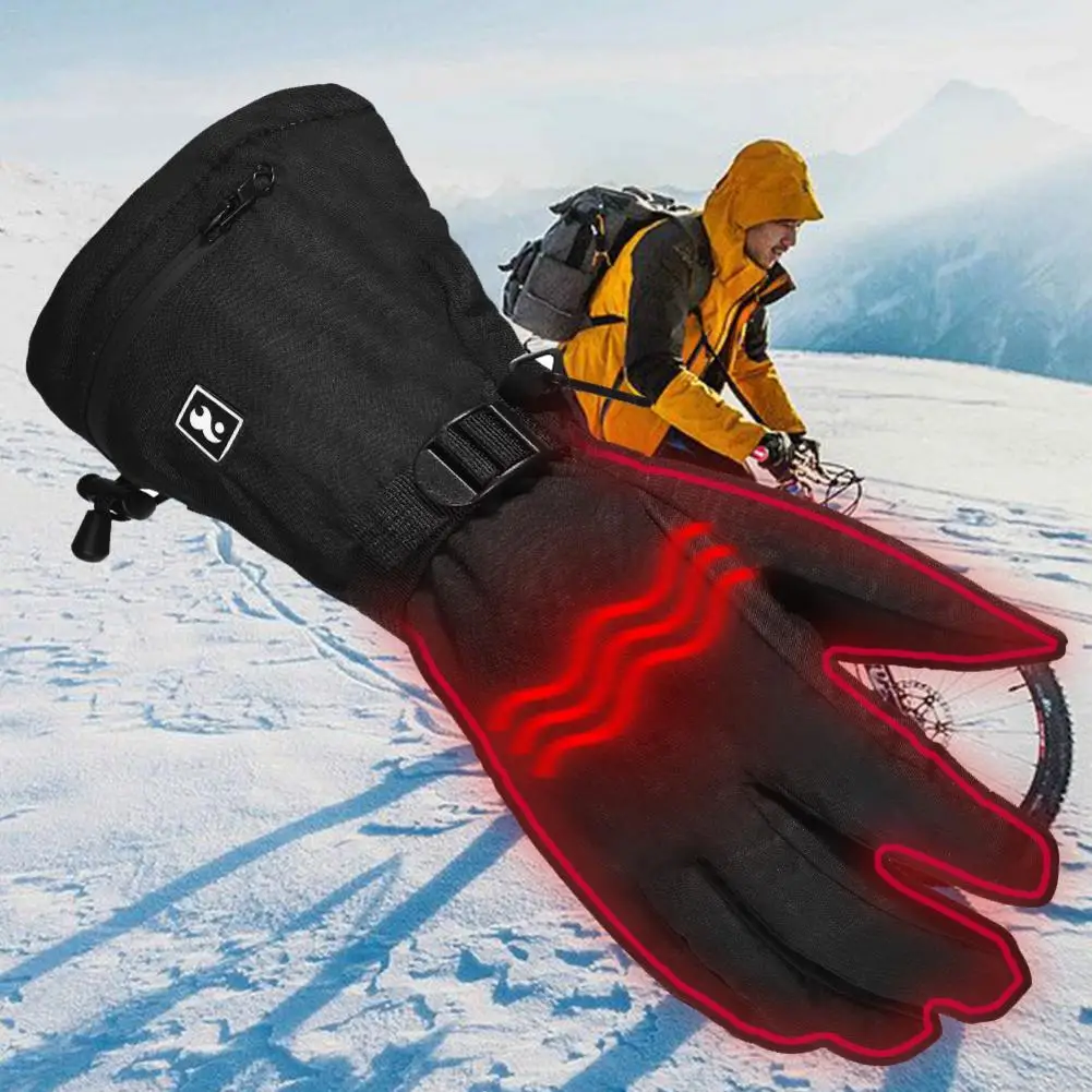 

Electric Heated Gloves Intelligent Touch Screen Warm Heating Gloves Three Gear Temperature Adjustable For Cycling Skiing