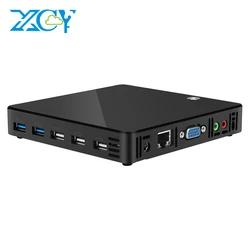 XCY Mini PC Intel Pentium 2117U Processor 4GB DDR3L 128GB SSD 2.4G WiFi Windows 10 HDMI VGA 1920x1080 Display 5x USB