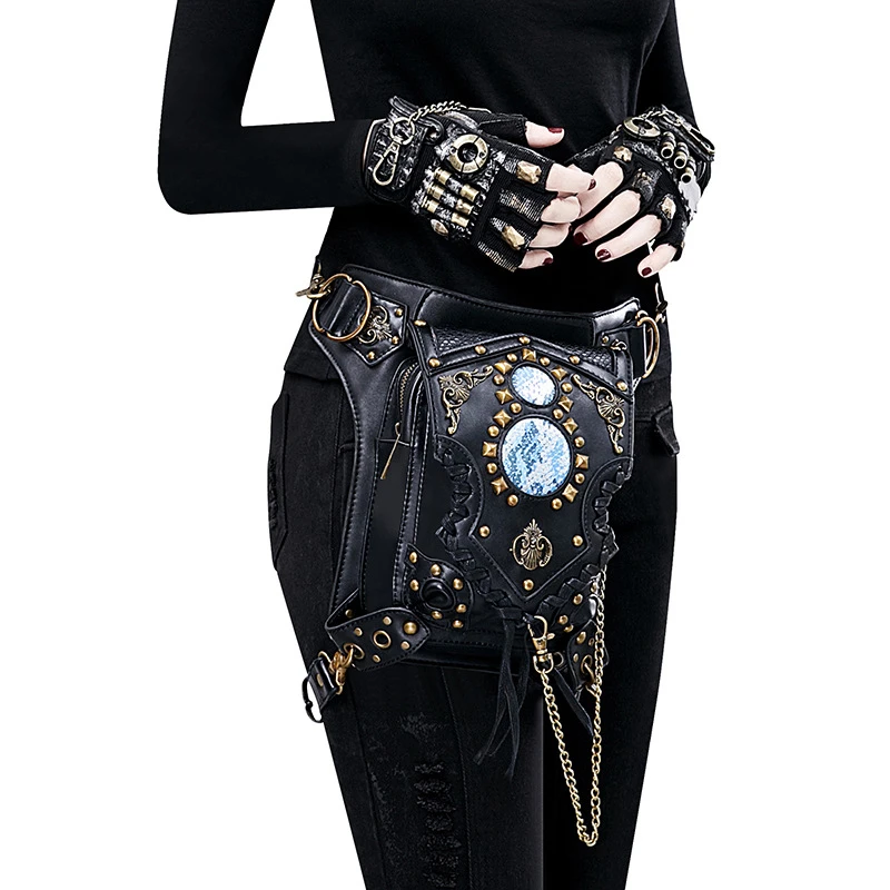 Steampunk Unisex, bolsa de hombro estilo Steampunk, Retro, Rock, gótico, gótico, con cadena victoriana, para pierna y muslo|Riñoneras| - AliExpress