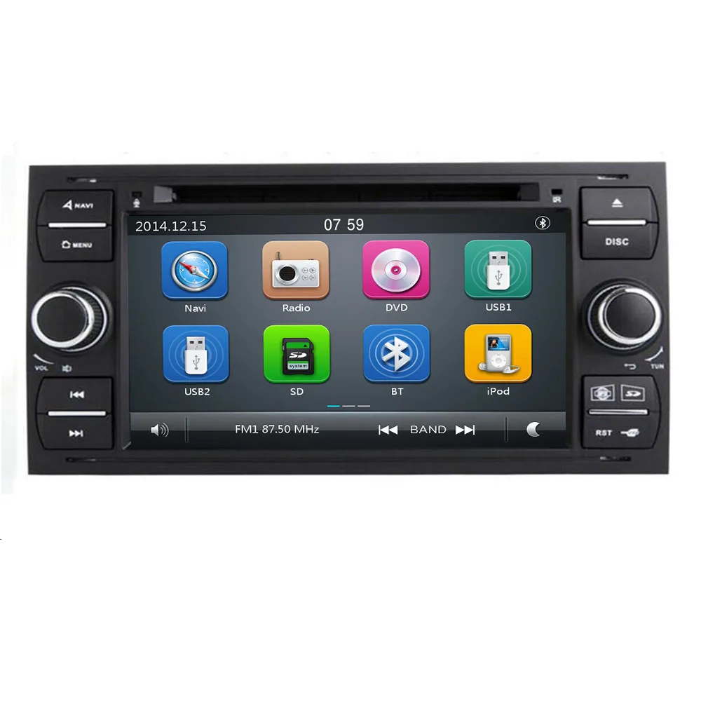 Автомобильный DVD-плеер 2din для Ford Transit Focus Connect S-MAX Kuga Mondeo с 3G GPS Bluetooth черный и