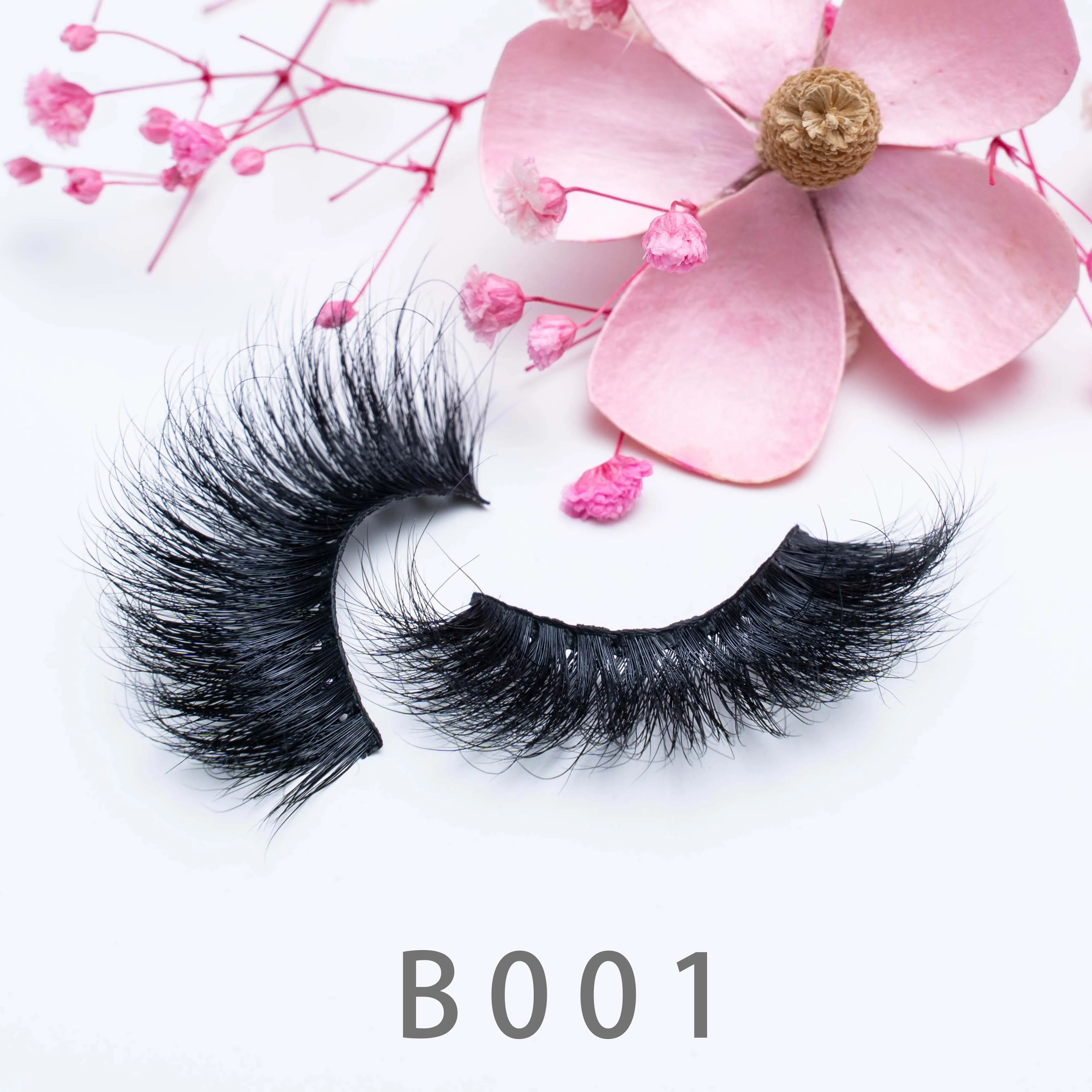

Top Quality False Eyelash Vendor 100% Real Mink Eyelashes Custom Package Mink Strip 3D Wholesale 25mm Mink Eyelash