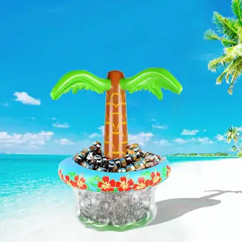 

PVC Inflatable Ice Bucket Swimming Pool Simulation Coconut Tree Swimming Pool Floating Drinking Can Rack Children Water Park Toy