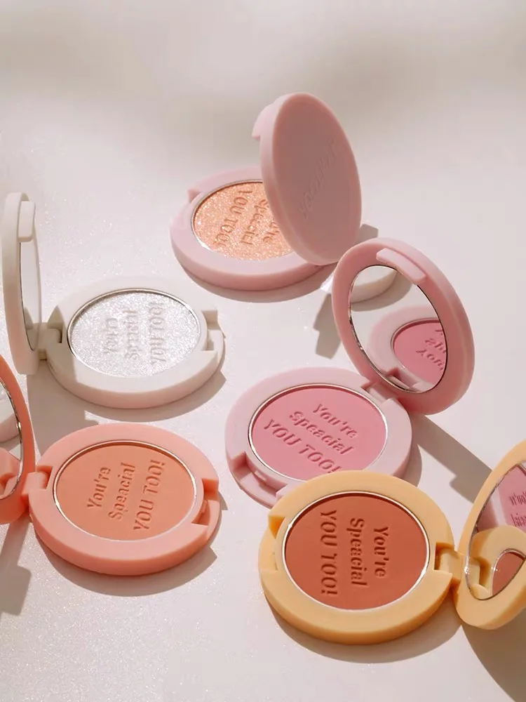 

HYNTOOR Macaron Blush Mashed Potatoes Highlighter Face Lifting Powder Vitality and Natural Cheek Blusher Long-lasting Comsetics