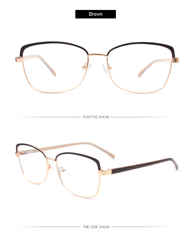 Модные Ретро в большой оправе женские очки оправа Черное золото легкая оправа для очков