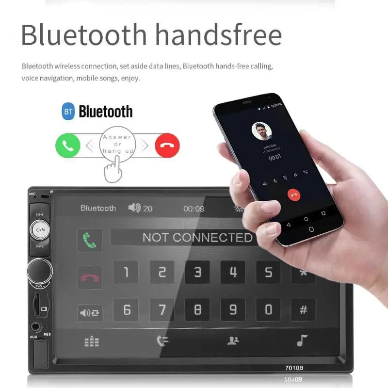 VODOOL 7010B Универсальный 2 din Автомобильный мультимедийный плеер авторадио 2Din Bluetooth стерео " сенсорный экран видео MP5 плеер Авто Радио